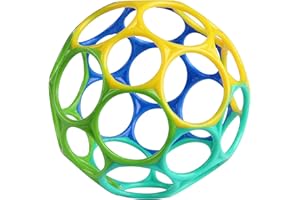Bright Starts Oball Easy Grasp Classic Ball Infant Toy in Blue/Green, Age Newborn and up, 4 Inches