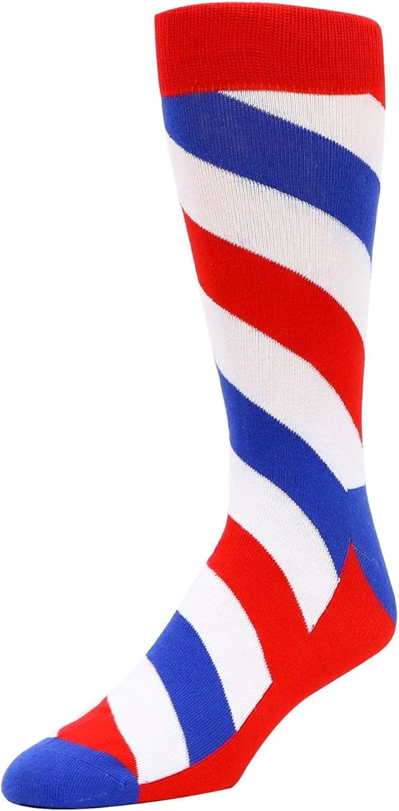 Amazon Tip Topメンズbarberクルーソックス カラー レッド スポーツソックス 通販