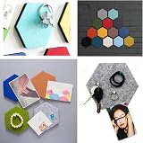 Beser Lee Cork Board Tiles Set, Self Adhesive Hexagon Felt Display Pads view 7