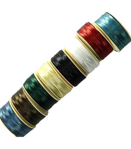 Nymo Nylon Beading Thread, Bobbin, Size D Champagne, 64 Yards (192 Feet