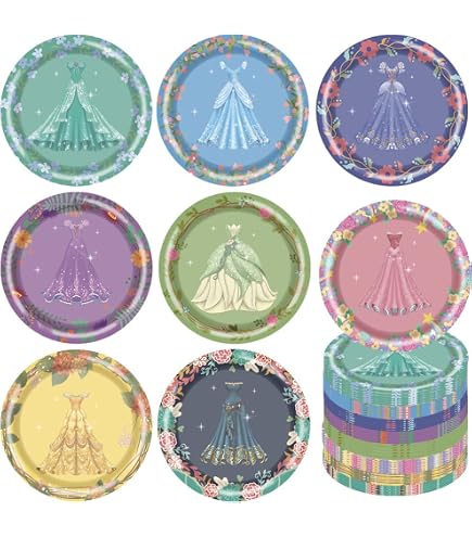 Platos Princesas Disney 8 Uds 18 Cm