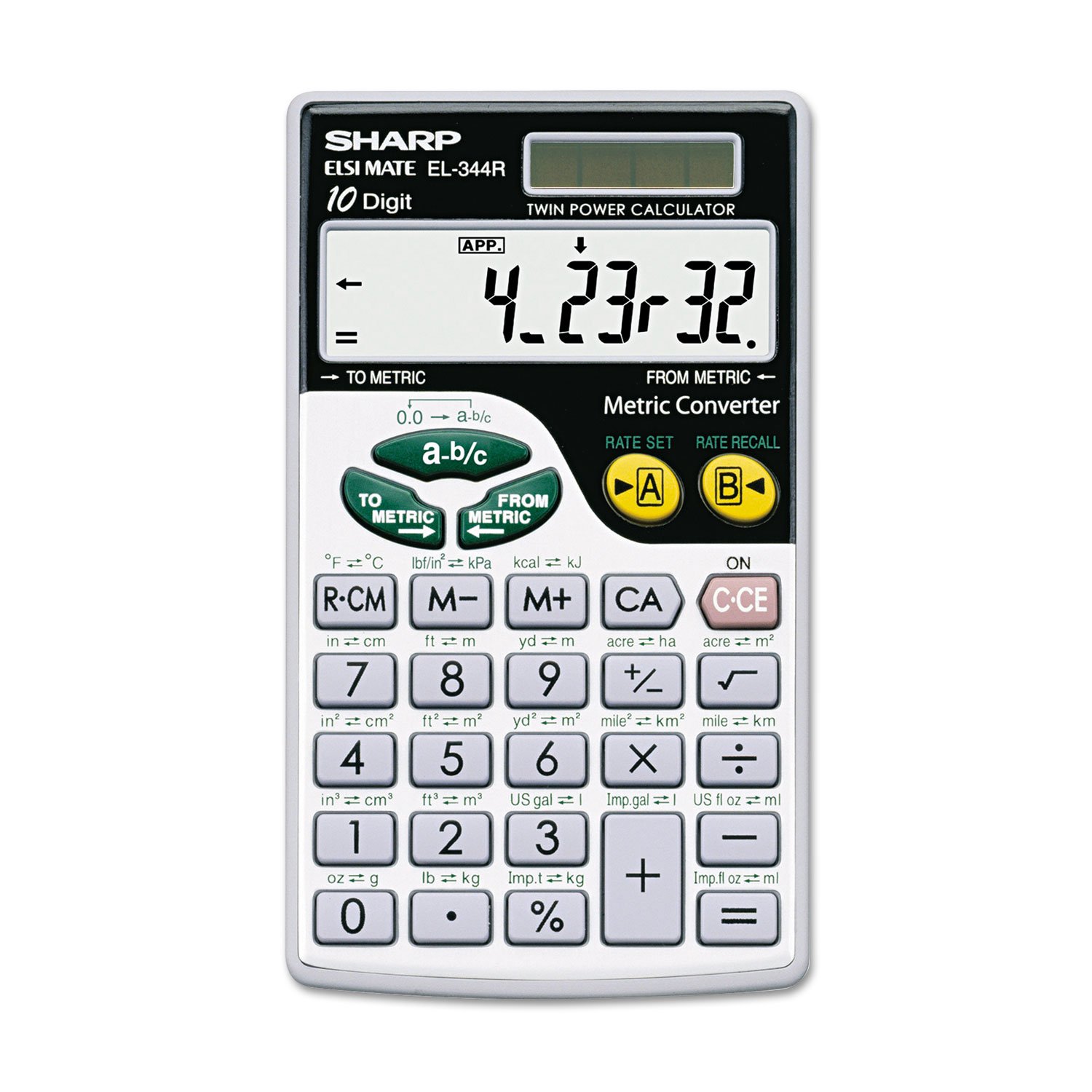 Sharp el-344rb Pocket Calculator (Pocket, Scientific Calculator, 10 Digits, Black, White)