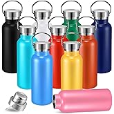 Mimorou 10 Pcs 17 oz Stainless Steel Sports Water Bottle Insulated Reusable Water Bottles with Handle Metal Bottle for Hikers Gift, 10 Colors
