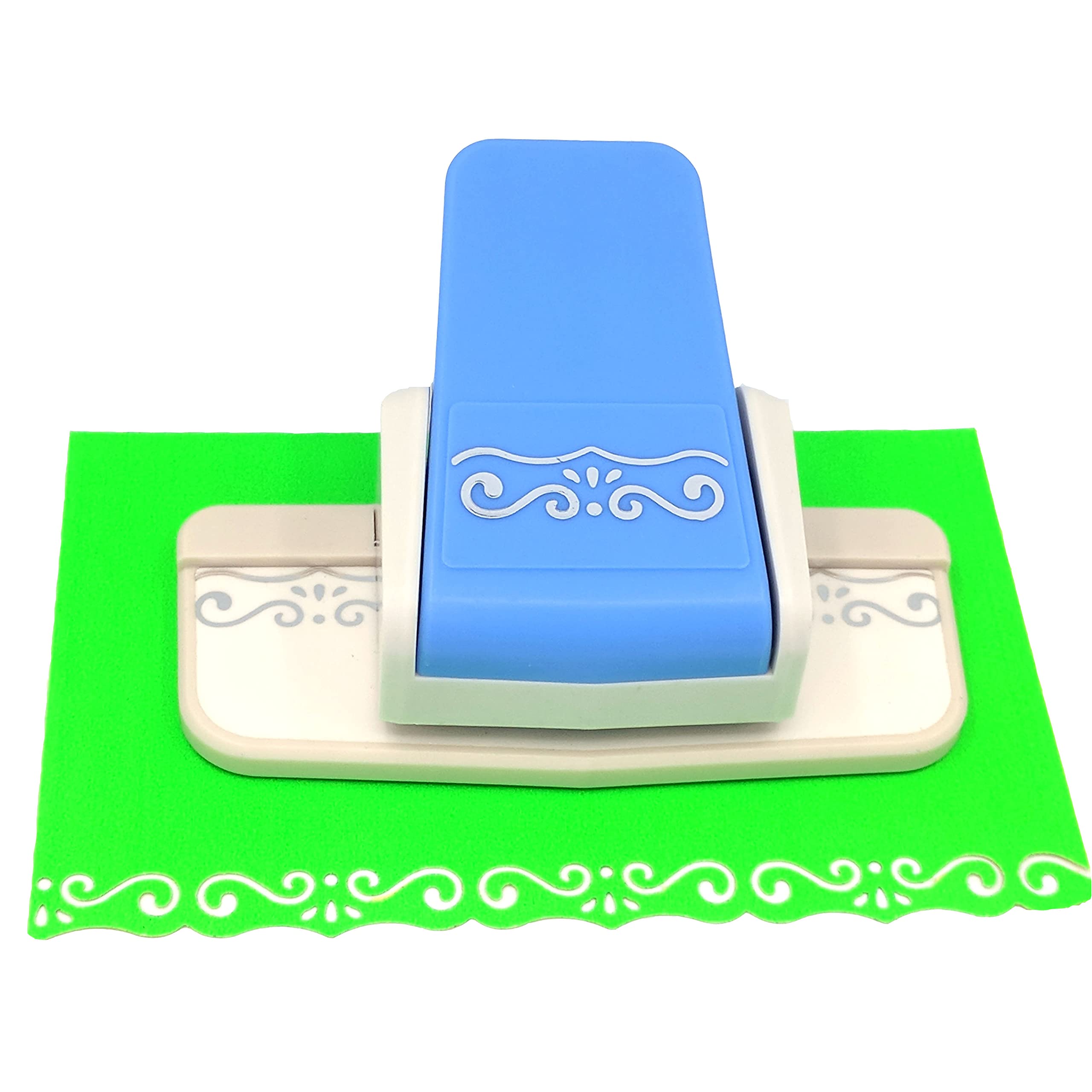 Kucaa Handmade Scrapbooking Edge Puncher Fancy Border Punch S Heart Dolphin Design DIY Paper Cutter (S-Shape) — image 1