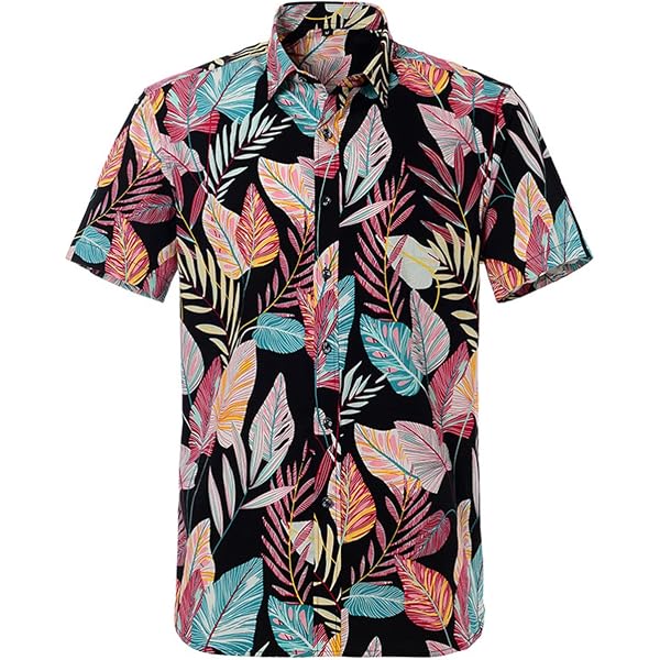 Men's 3D Printed Hawaiian Flora Track And Field Short Sleeved Beach Style Shirt