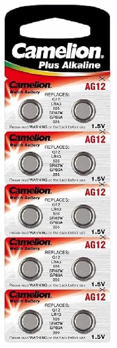 Alkaline Knopfzelle CAMELION AG12/LR43/LR1142/386