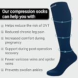 360 Relief 2 Pairs Compression Socks 15-20 mmHg Blue L/XL with Laundry Bag view 6