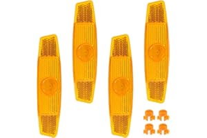Walquicks 4Pcs Bicycle Reflectors Front and Rear Kit Bike Wheel Spoke Reflectors Accessories, Mountain Bike Safety Warning Re