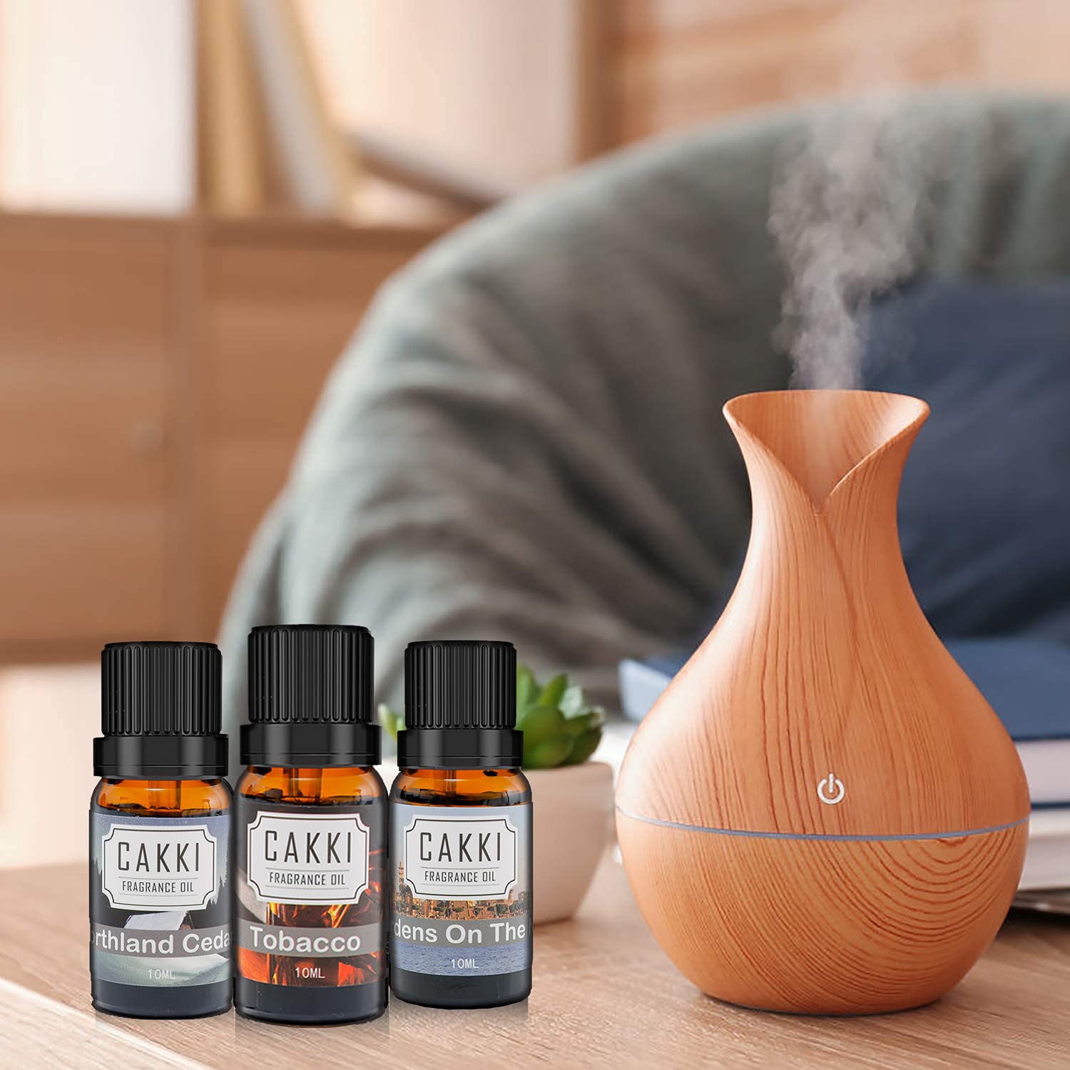 CAKKI Gentleman's Essential Oils Set, 6x10ml Gift Set, Pure Natural Aromatherapy Oils, for Candles Making, for Humidifiers, for Car Diffusers