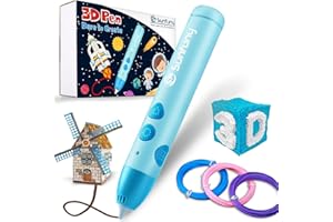Sunfuny 3D Pen for Kids, Cordless 3D Printing Pen Low Temperature Compatible with PCL Filament Refills, USB Rechargeable 3D P