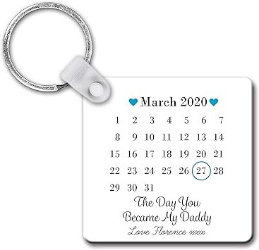 day you became my daddy keyring