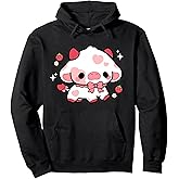 Kawaii Cow Strawberry Cute aesthetic Anime Girls Teens Kids Pullover Hoodie