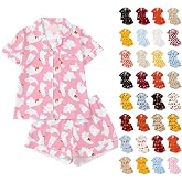 JiXiang Halloween Pajamas Women Cute Funny Pumpkin Ghost Print Pjs Sets Short Sleeve Button Down Shirts and Shorts Sleepwear