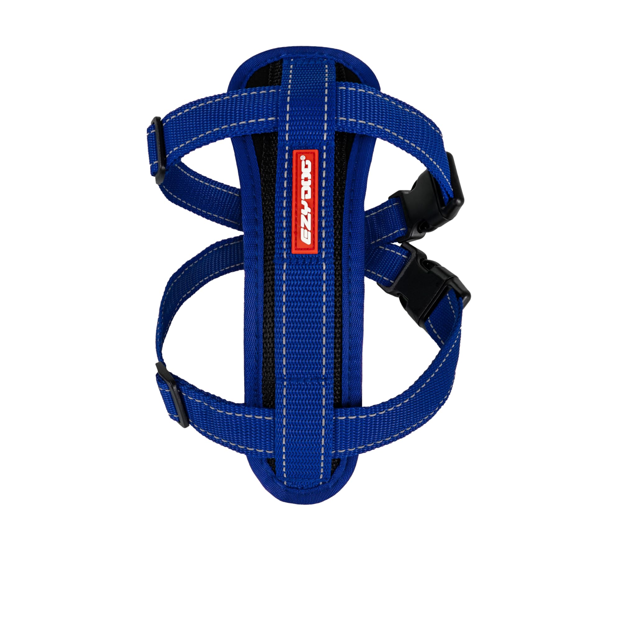 EzyDog Adjustable Chest Plate Harness - Step-In, No Pull Dog Harness, XX Small to XX Large Dogs - Reflective, Durable Soft Webbing, K9 Travel Vest with Car Restraint - Ideal for Active Pets - Blue โ image 1