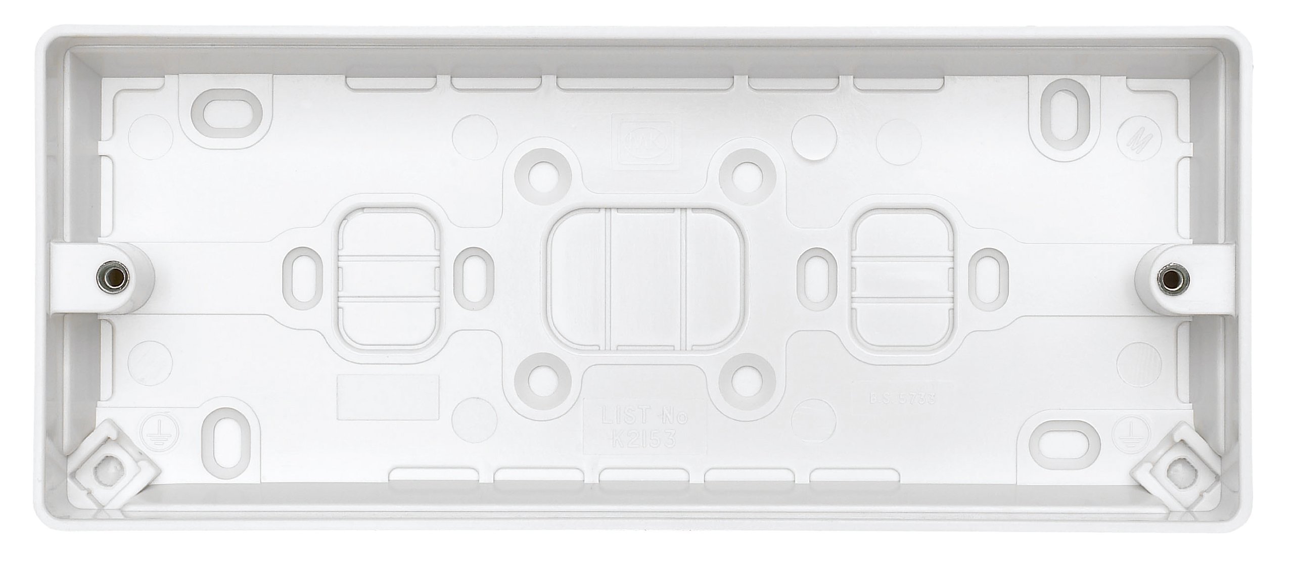 Mk K2153WHI 3-Gang 30mm Surface Box