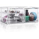 MDHAND Acrylic Desk Organizer, Desk Drawer Organizer and Accessories with 3 Drawer for Home Kitchen, Office Items, Makeups
