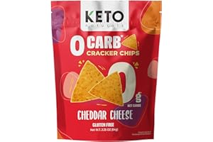 KETO NATURALS Keto crackers zero carb no sugar (Cheddar Cheese) delicious low carb crackers gluten free healthy for adults and kids (3 Packs) Ketos snack zero carb Keto friendly snack