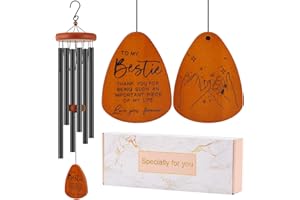 OPREVER Bestie Gift for Women, Friend Gifts for Women, Unique Friendship Sister Gifts for Birthday, Mothers Day, Christmas, 32 Inch Wind Chimes Gift for Home Decor