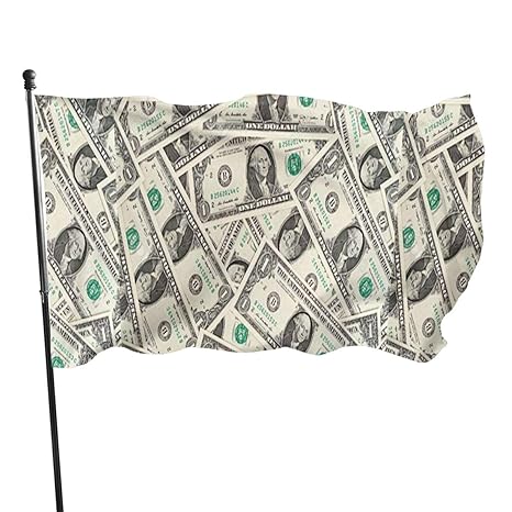 Amazon Com Dollar Bill Model Home Garden Flag Polyester Flag