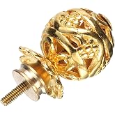uxcell Teapot Button Lid Knobs Tea Kettle Pot Cover Handle Knobs Lid Top Replacement for Teapot Teakettle Ceramic Pot Accessories Supplies, Gold