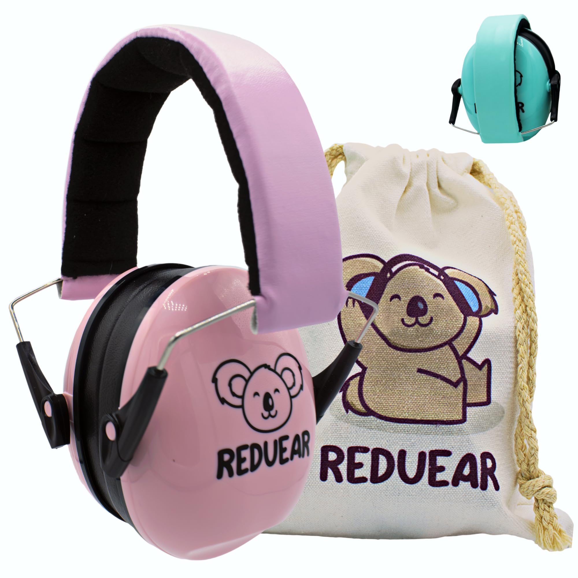 REDUEAR EDUEAR Adjustable Children's Ear Defenders - Protect Little Ears, From 2 Years and Up, Adjustable and Comfortable. Autism Hyperacusis. Adolescent Concentration (BLUE)