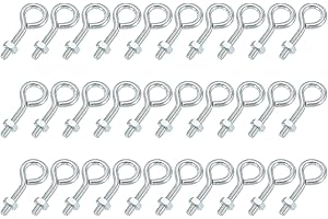 MECCANIXITY Threaded Eye Bolts M4x20 Carbon Steel Eye Hooks Screws with Hex Nuts for Metal Hook Wood Terminal Ring Hooks Hang