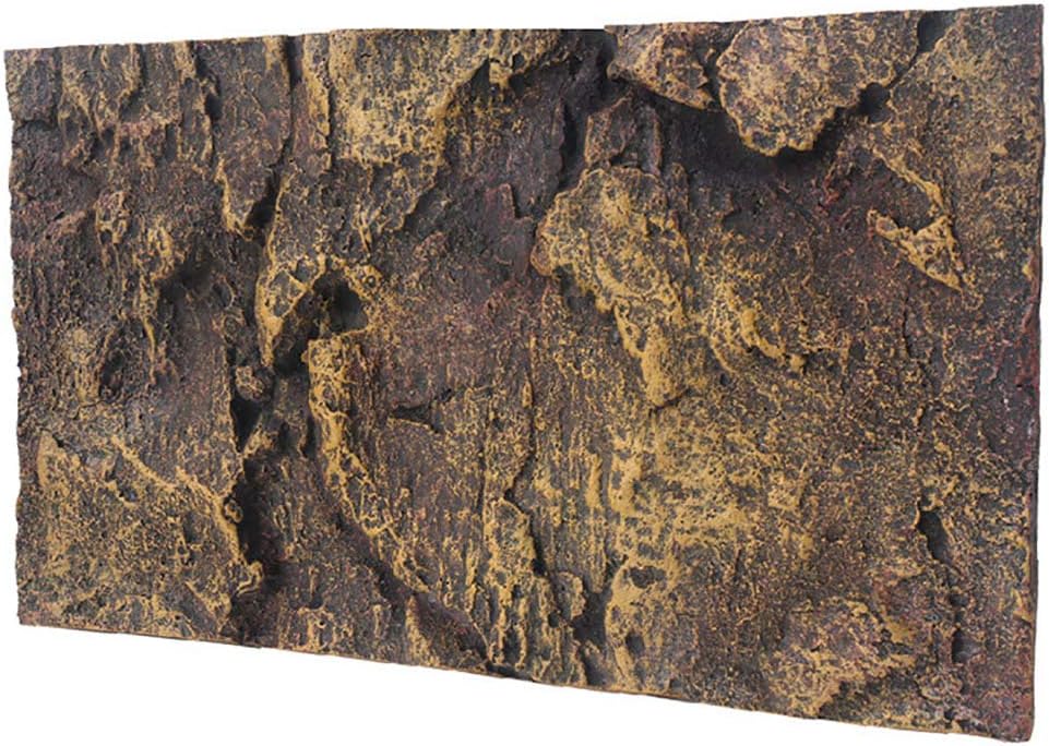 Caige Reptile Habitat Background,Aquarium 3D Rock Shape PU Foam Background,Brown