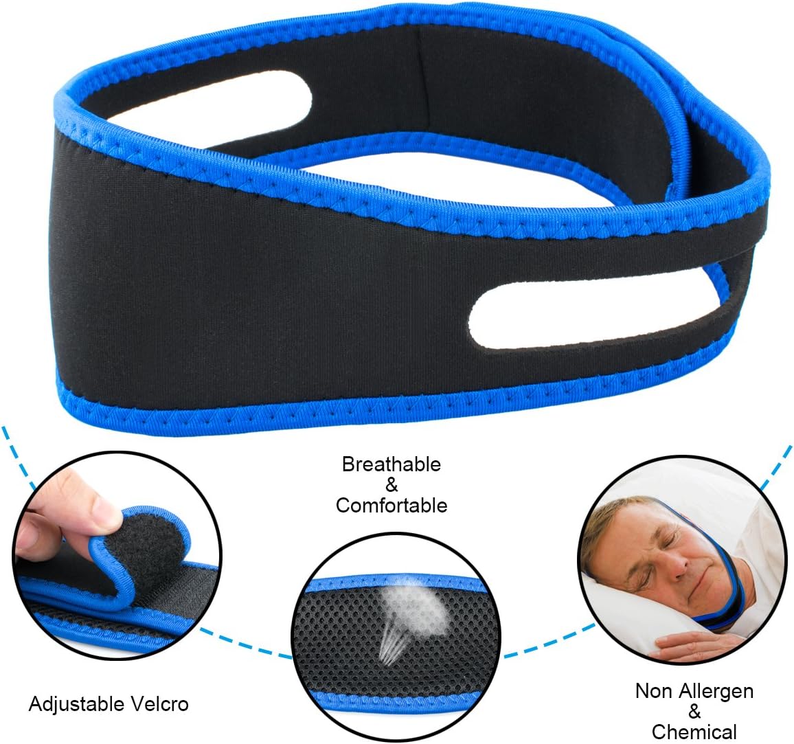 Anti Snoring Chin Strap,Snoring Solution Anti Snoring Devices Effective Stop Snoring Chin Strap for Men Women Adjustable Snore Reduction Chin Straps Snore Stopper Advanced Sleep Aids for Better Sleep: Health & Personal Care