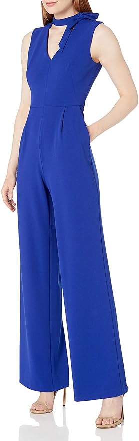 Calvin Klein 卡尔文克莱因 CK 女式无袖V领雪纺连身衣 4码2折$27.77 海淘转运到手约￥226