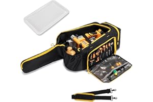 BABEYER Chainsaw Case, Durable Chainsaw Bag with Removable Spill-proof & Wipe-clean Tray, Chainsaws Carrying Case Compatible with Greenworks, EGO Power+, Dewalt 14''/16''/18'' Cordless Chainsaws & Accessories