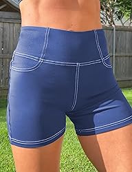 VOOVEEYA 5"/8" High Waisted Yoga Biker Shorts with