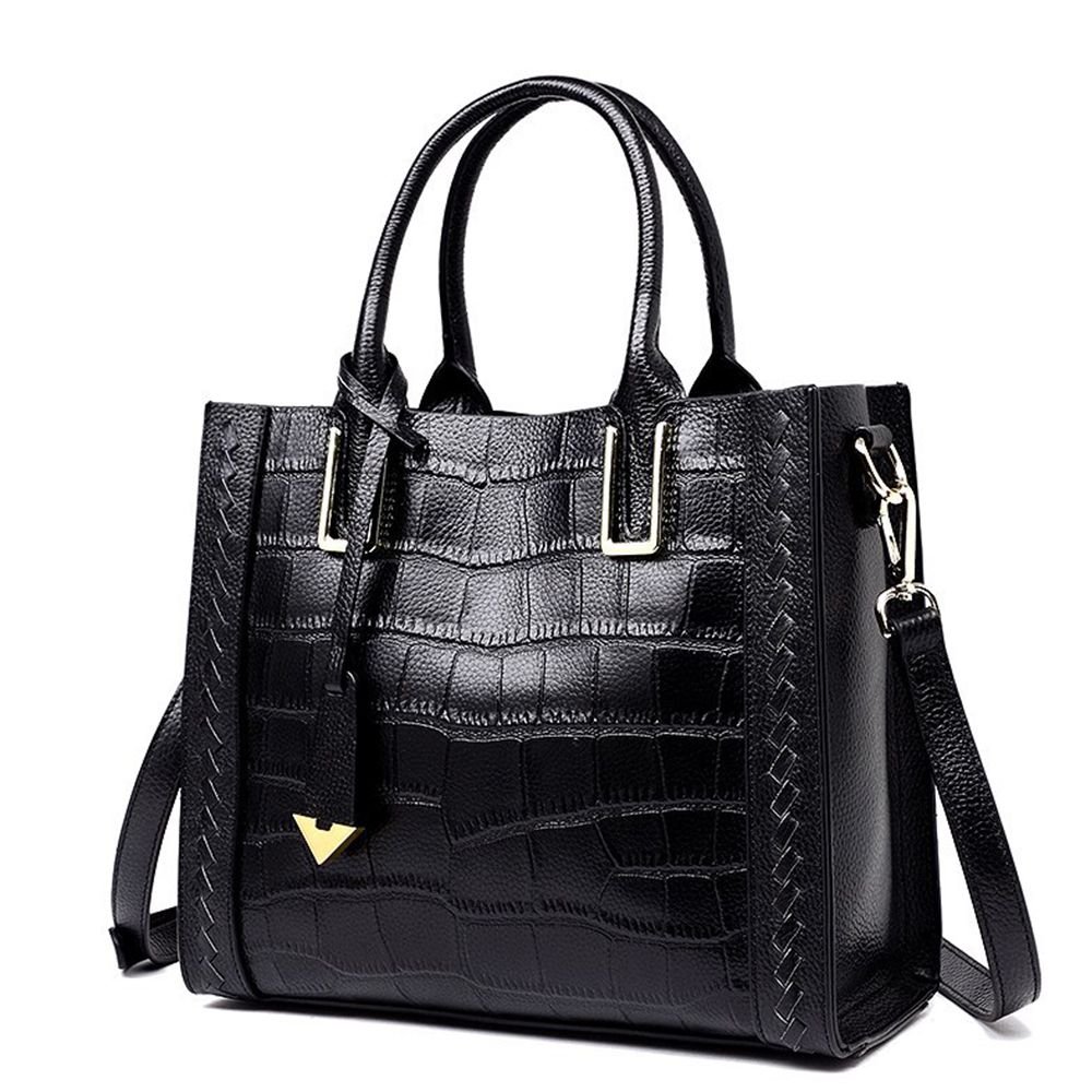 Jacvaap本革 トートバッグ レディースビジネスバッグ 全5色 サイズ 大容量 通勤バッグ ハンドバッグ ショルダーバッグ 斜めがけバッグ 防水 バッグ カバン 人気 女子バッグ B07bk4r8kj ブラック 3way ハンドバッグ