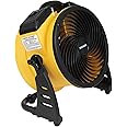XPOWER FC-125B Portable High Velocity Battery Operated Portable Rechargeable Cordless DC Fan, Outdoor, Camping, Travel, USB Port for Charging Devices, 900 CFM, 12,000mAh