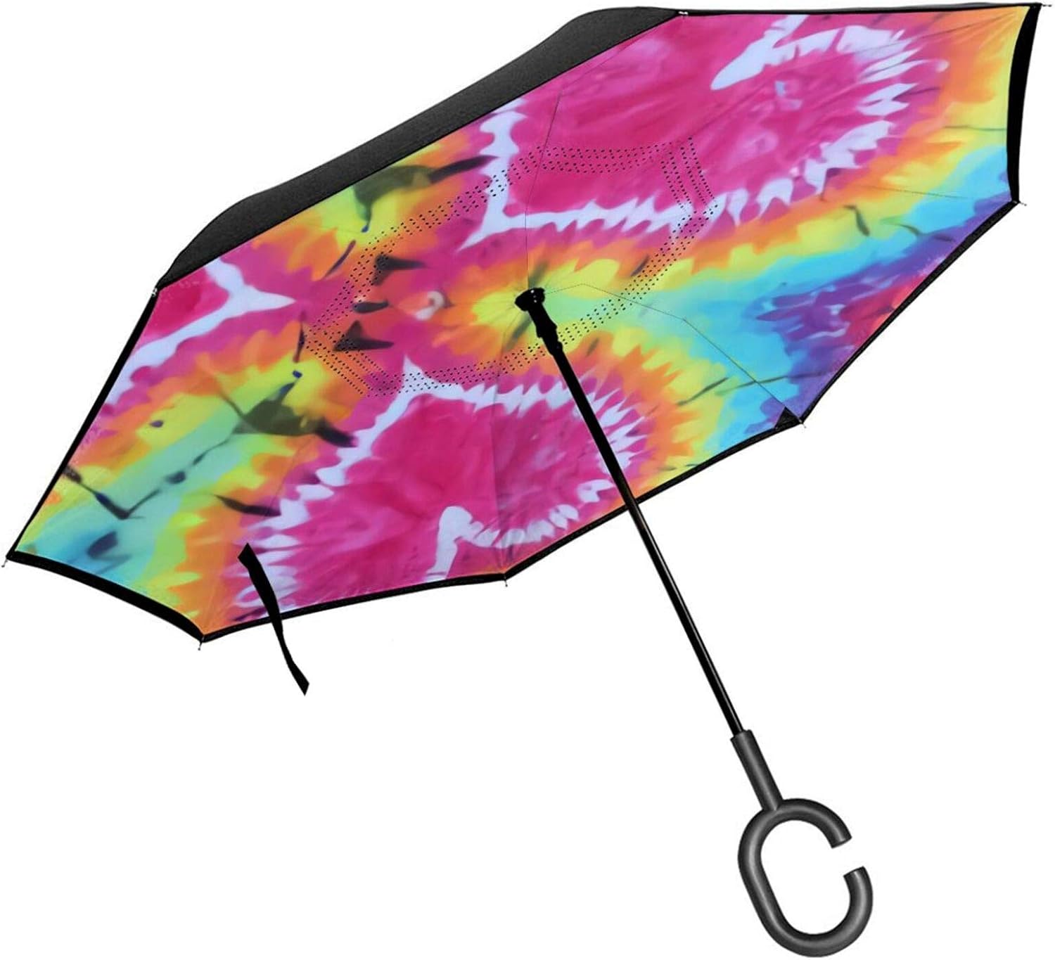 Tie Dye Collection Umbrellas Inverted Umbrella Reverse Folding