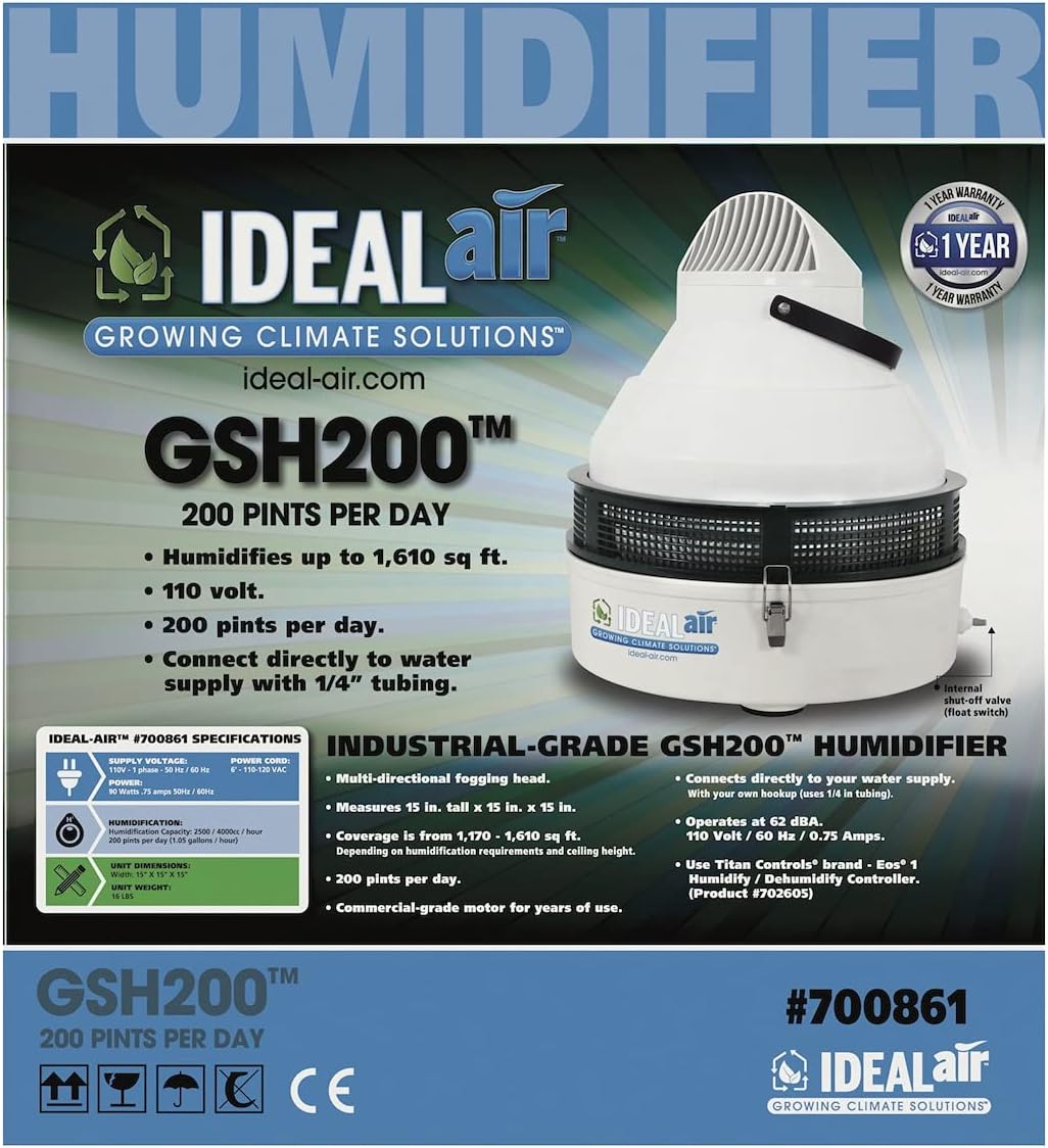Amazon Com Humidificador De Grado Industrial Ideal Air 0 Pintas Jardin Y Exteriores