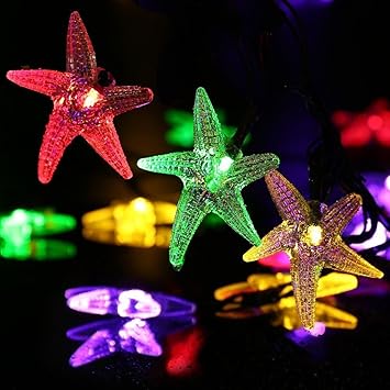 kalri estrella de mar funciona con energía solar String Lights 6 m/20