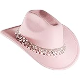 Womens Cowboy Hat Rhinestone Cowgirl Hats Wide Brim Diamond-Glitter-Western- Size:Medium-Large