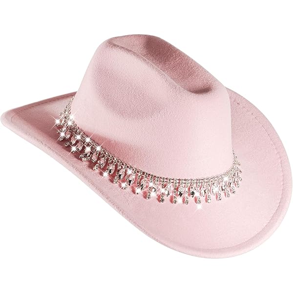 8441 Shiny Rhinestone Women\'s Cowgirl Hat Western Cowboy Retro Panama Women main image 4