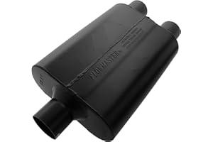 Flowmaster Super 44 Series Chambered Muffler – 2.50” - Center In/Dual Out – Aggressive Sound – 16 Gauge Aluminized Steel – For Classic & Late Muscle Cars, Street Rods, Trucks, SUVs (9425472)