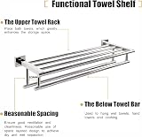Sayayo 24-Inch Chrome Towel Rail Wall Mounted SUS304 Stainless Steel EGZ8000-C view 5