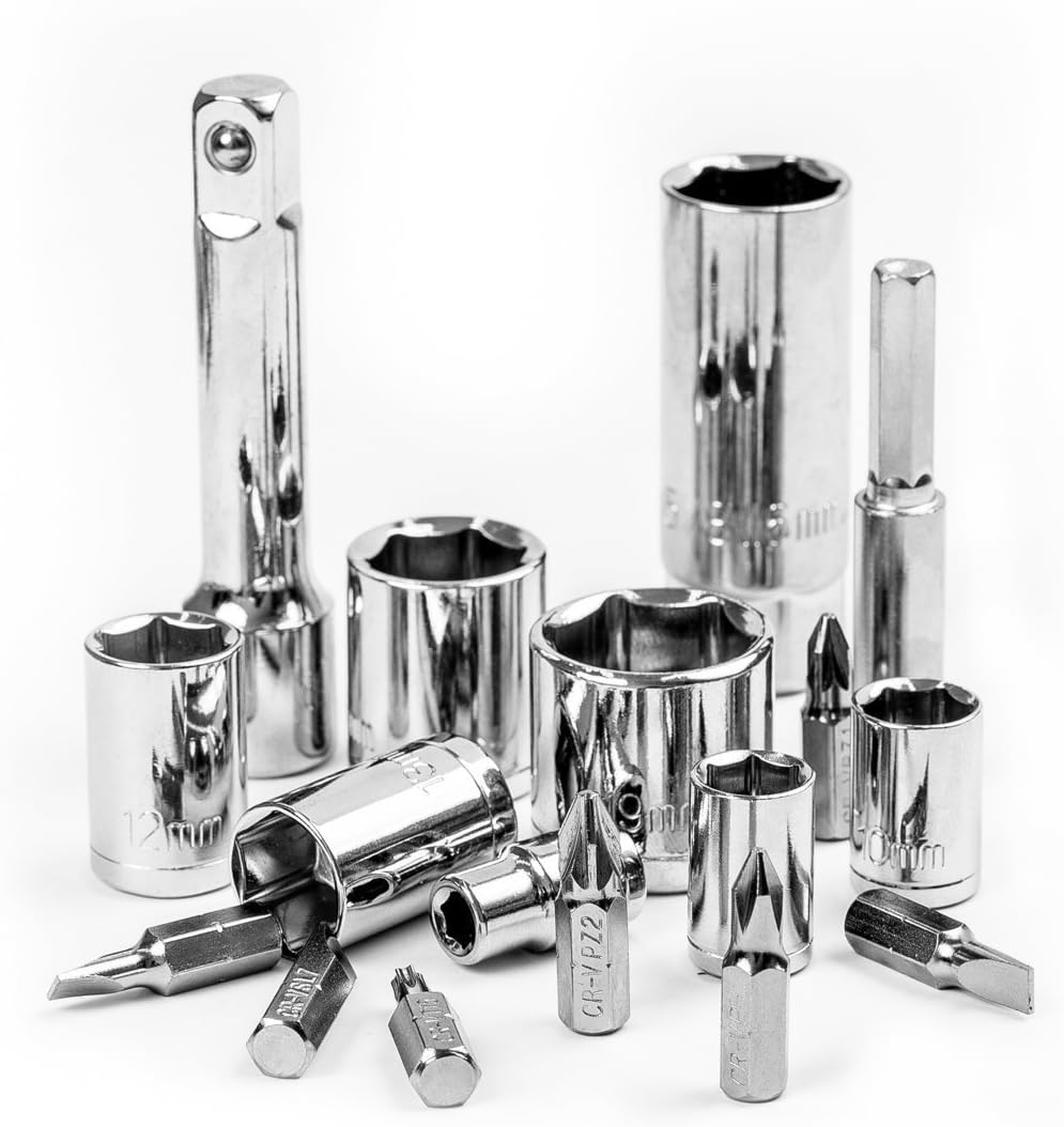 DEKOPRO 168 Piece Socket Wrench Auto Repair Tool Combination Package Mixed Tool Set Hand Tool Kit with Plastic Toolbox Storage Case - - 