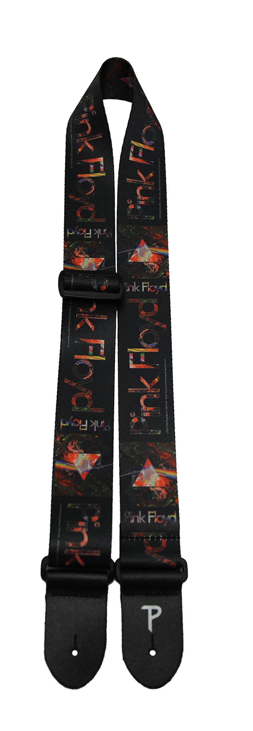 Perri's Leathers | Pink Floyd Guitar Strap (Official Licensing) 2” Double Sided, Polyester Webbing, Adjustable 39" - 58" Long, LPCP-8092 Prisms Logo