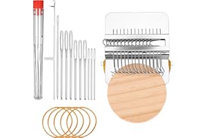 Patch Loom Kit, Portable Mini Darning Loom Repair Tool Set Complete Weaving & Sewing Accessories for Beginners DIY Crafting
