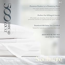 Mayfair Linen 500 Thread Count Cotton Sheet White