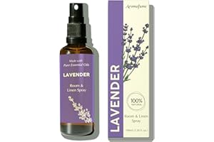 Lavender Room, Linen & Pillow Spray by Aromafume | 100ml/3.38 fl oz | with Pure Lavender Essential Oil | Aromatherapy Spray for Relaxation, Sleep & Stress Relief | Mist for Bedding, Fabrics