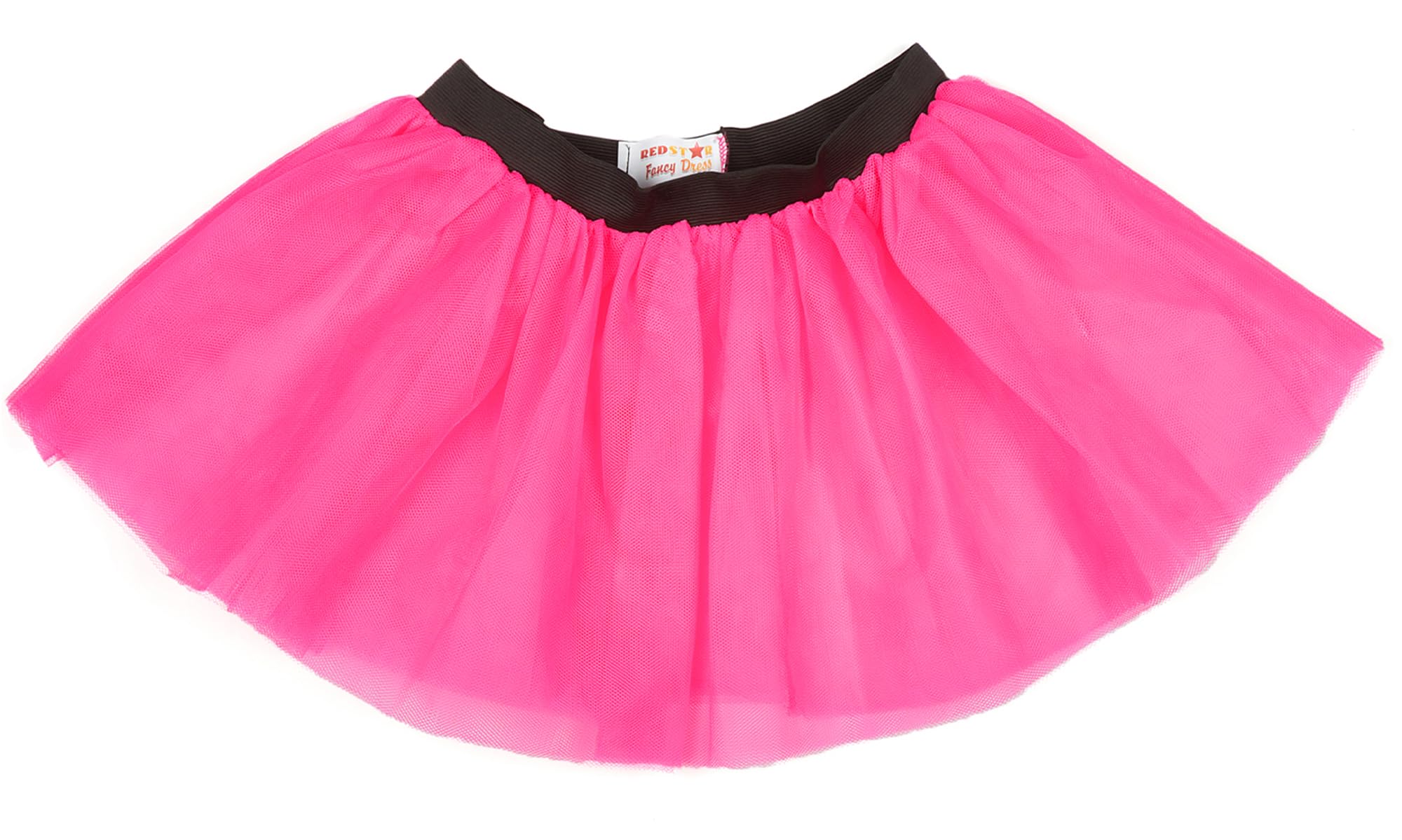 REDSTAR FANCY DRESS Ladies Neon Tutu Skirt 80s Party Outfit Hen Party Running Costume 1980s (8-12 UK, Pink)