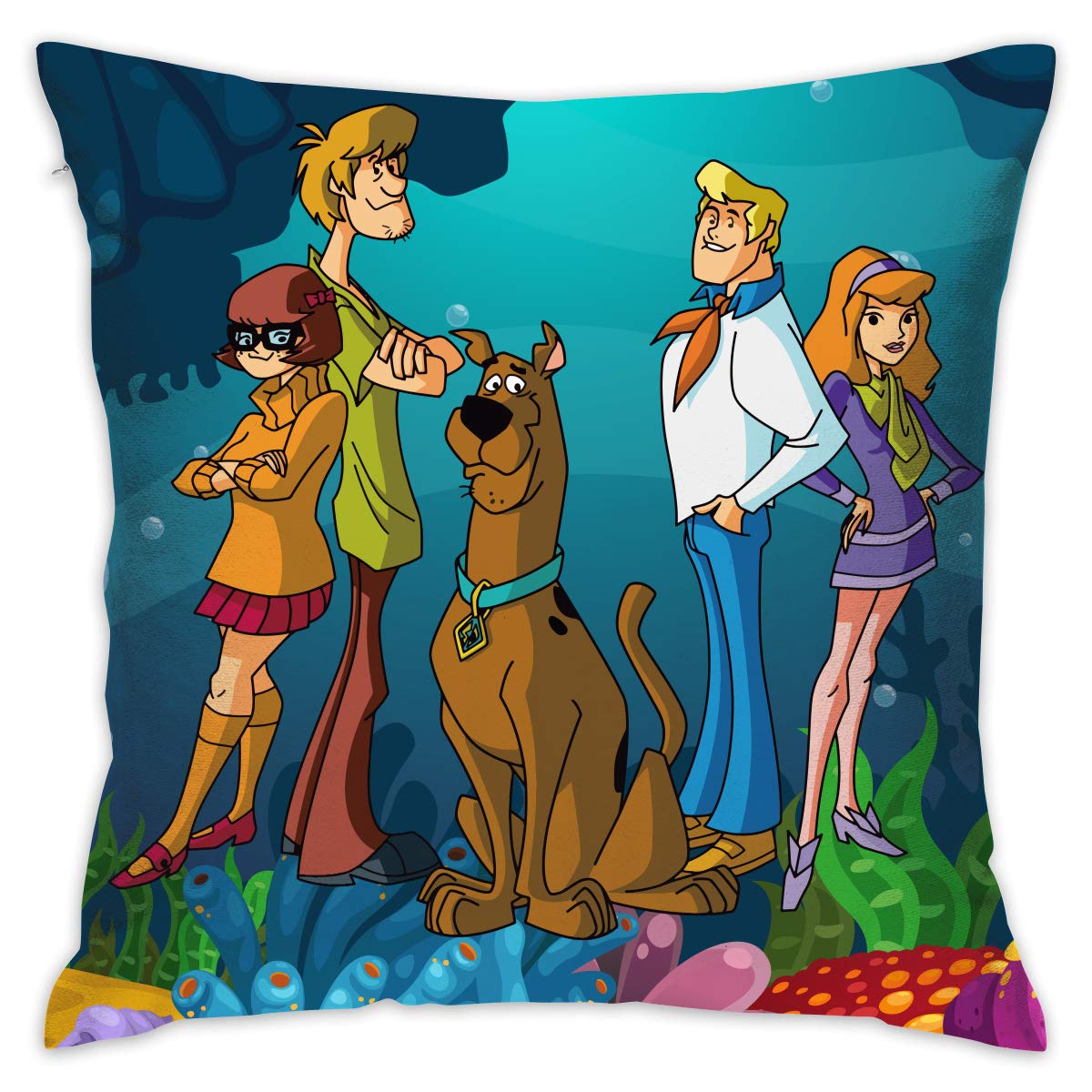 Amazon Com Myloire Scooby Doo With His Family Pillow With Insert