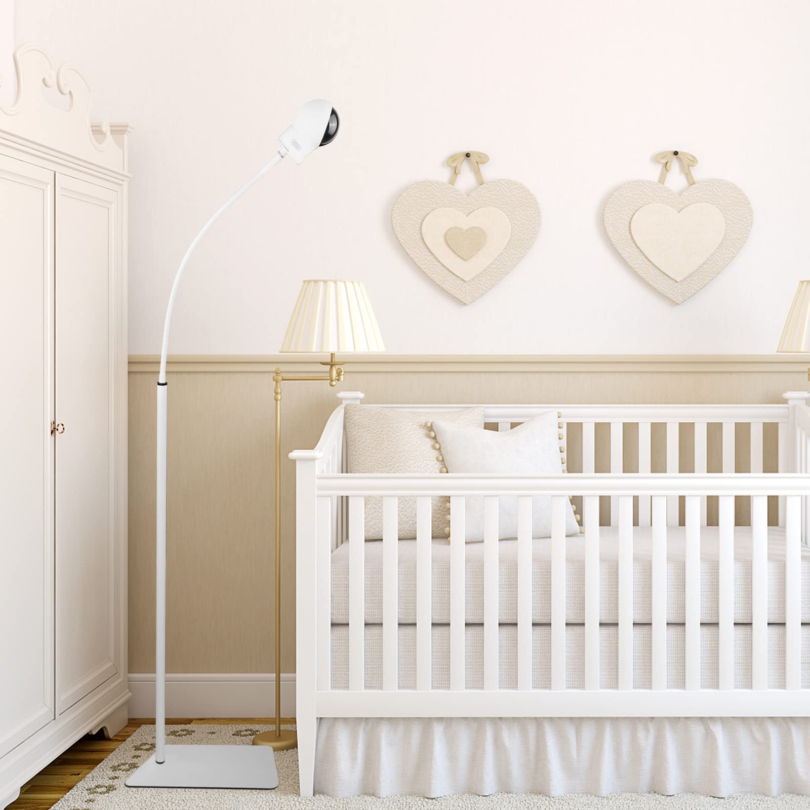 HOLACA 35 inch or 63 inch Floor Stand for Hellobaby, Infant Optics DXR-8/8 Pro, eufy, Vava/Hipp and Nooie Baby Monitor,Owlet and Motorola Baby Monitor, for Any Other Cameras with 1/4 Screw Mount