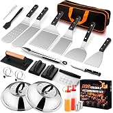 25Pcs Joyfair Griddle Accessories Kit for Blackstone, ABS Handle | Flat Top Grill Accessories Set for Outdoor BBQ , Stainless Steel Griddle Spatulas, Heatproof Handle, Easy Clean