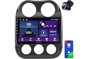 AINAVI 10.2 inch Car Stereo for Jeep Patriot Compass 2010-2016 Android 12.0 Microphone Auto Carplay 8Core QLED Touch Screen Radio GPS Navigation Voice Control Wireless 5GWIFI Head Unit Upgrade (2RAM+32ROM)